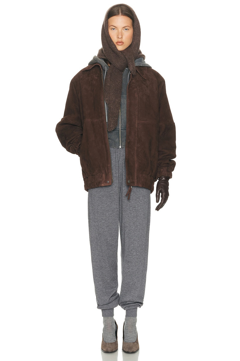 HELSA The Oversized Suede Bomber outlook