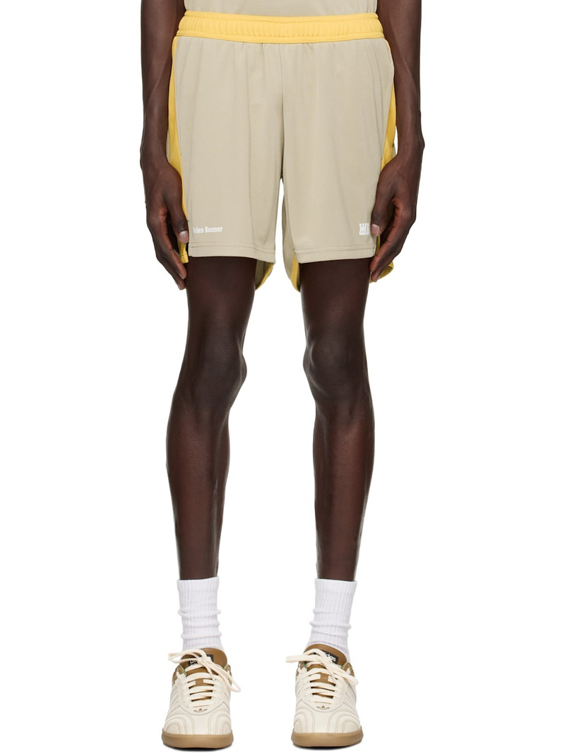 Beige & Yellow Home Jersey Shorts 1