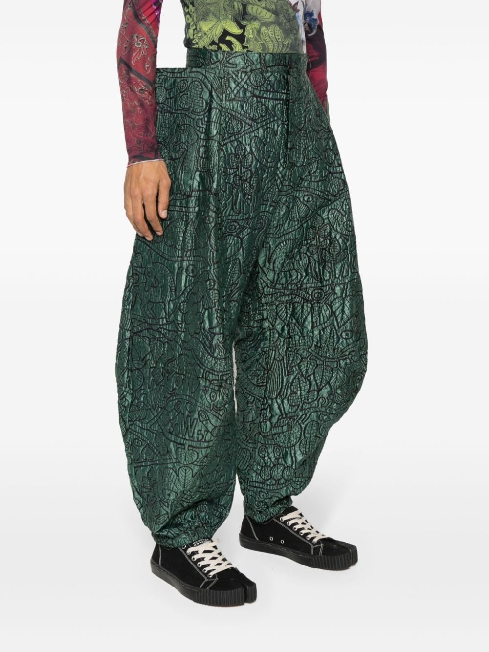 abstract-print trousers - 3