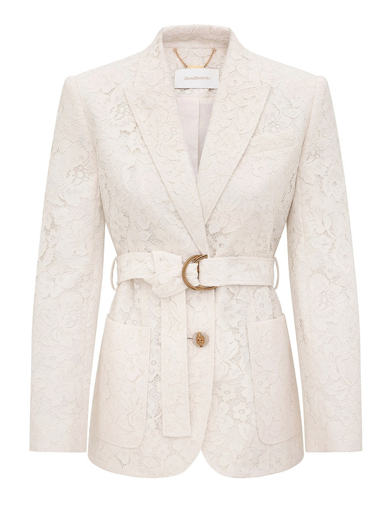 LUNA LACE BELTED BLAZER 1