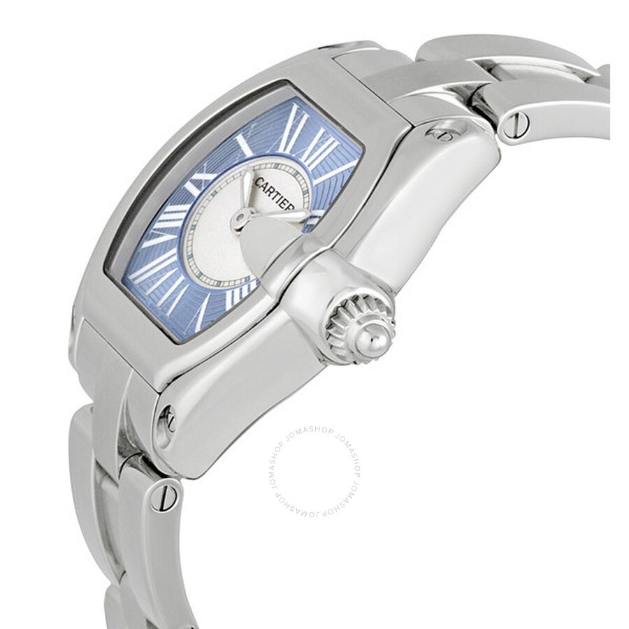 Pre-owned Cartier Roadster Blue and White Dial Ladies Watch W62053V3 - 2