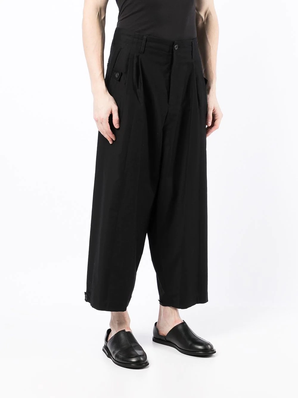 cropped wide-leg trousers - 3