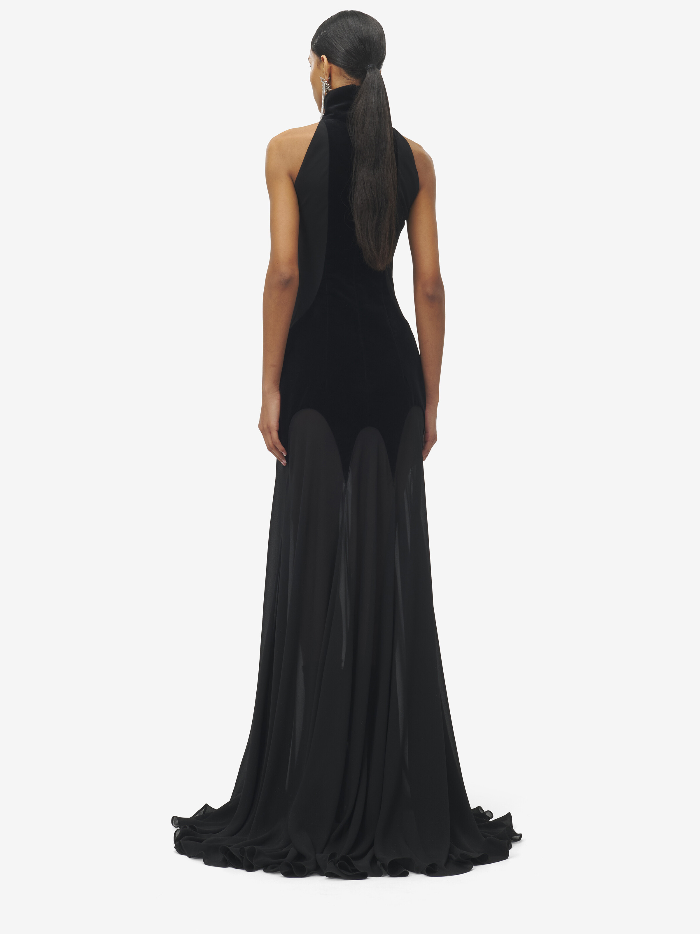 Silk Georgette Evening Dress - 4