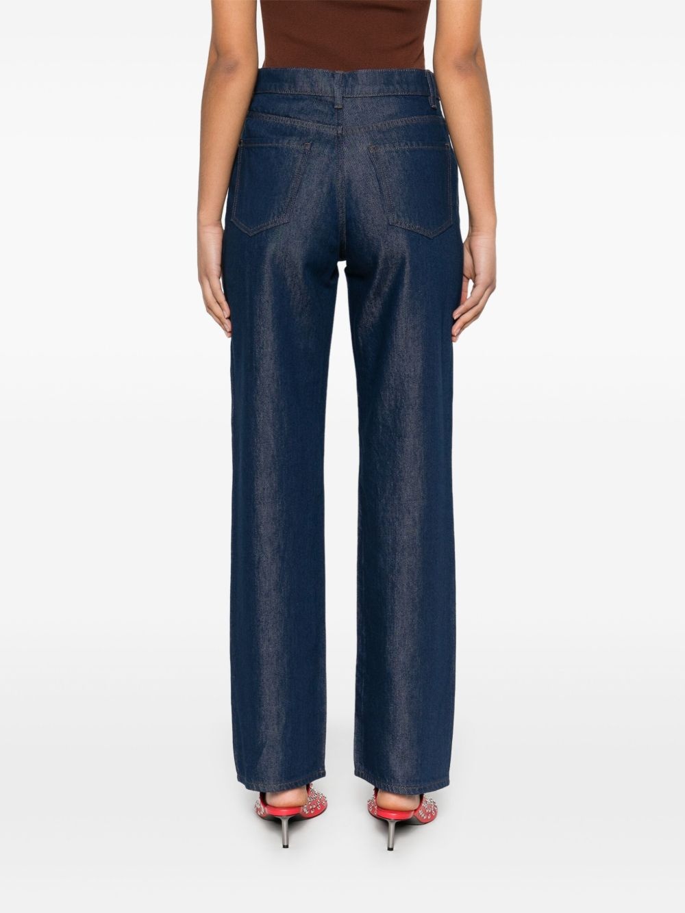 high-waist straight-leg jeans - 4