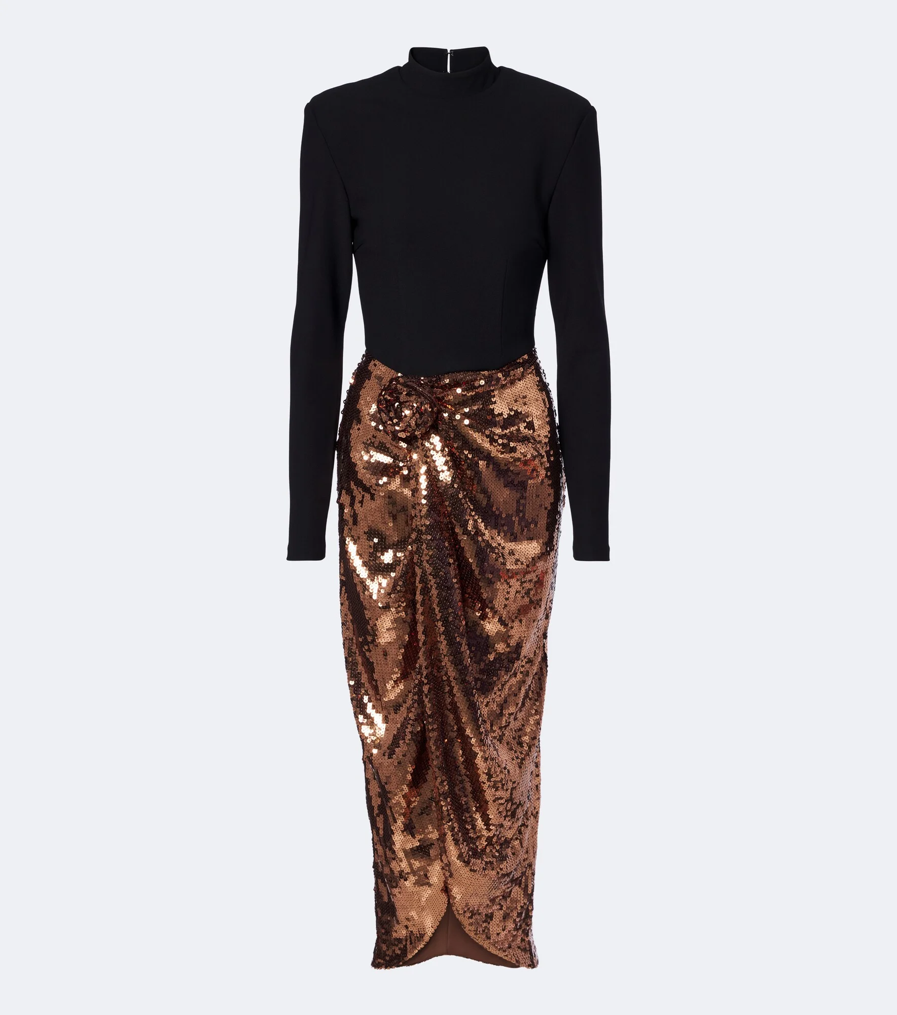 Draped sequined gown - 1