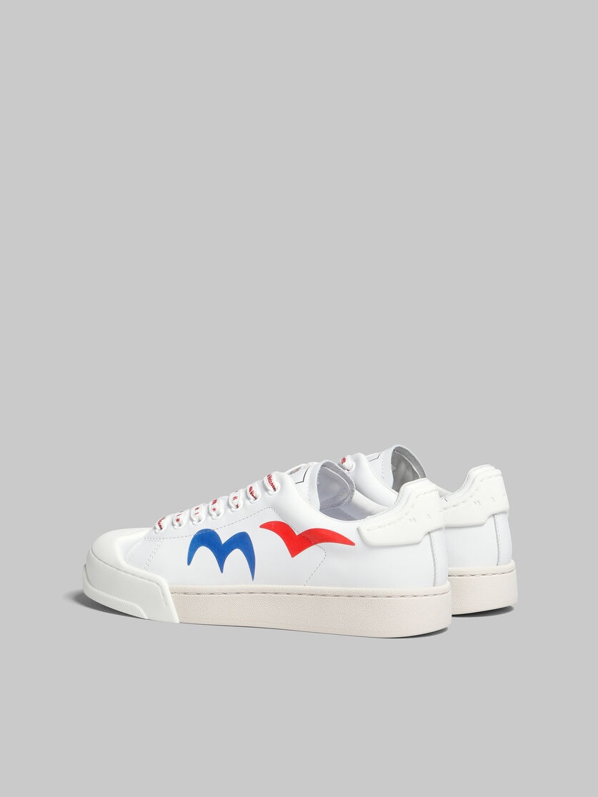 MARNI X NO VACANCY INN - DADA BUMPER SNEAKER IN WHITE PRINTED LEATHER - 3