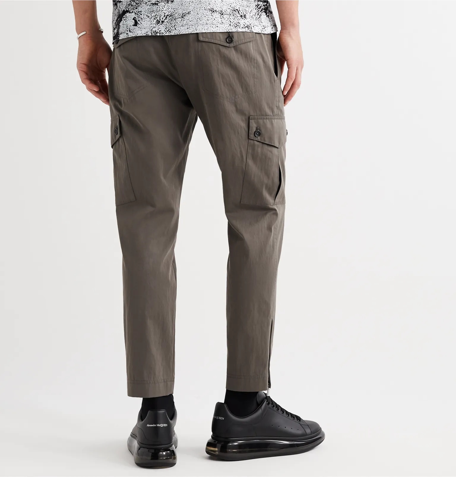 Slim-Fit Cotton-Blend Twill Cargo Trousers - 4