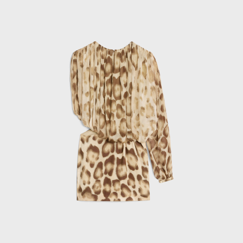 CELINE draped mini dress in silk muslin outlook