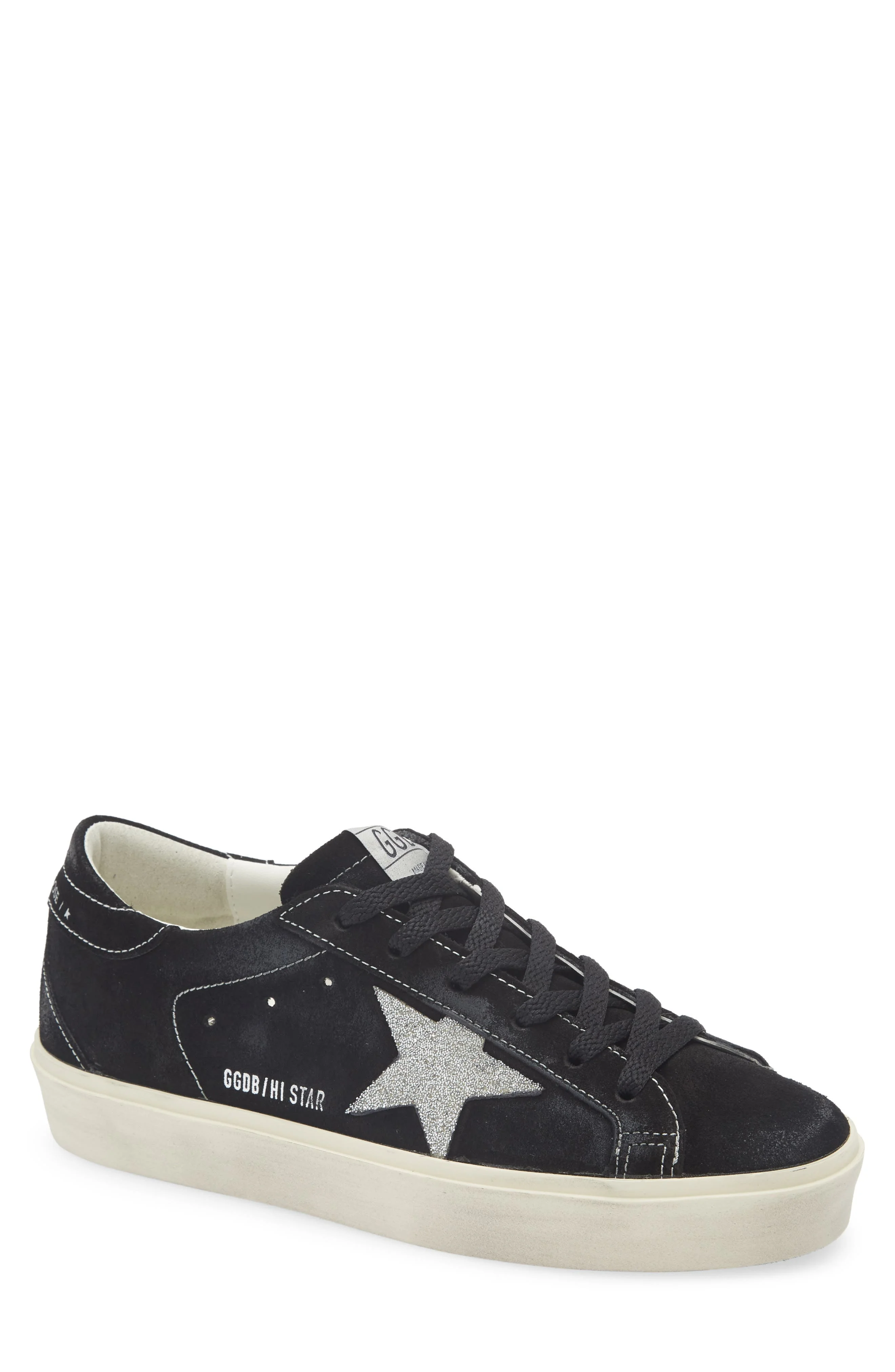 Golden Goose Hi Star Sneaker in Black/Silver at Nordstrom - 1
