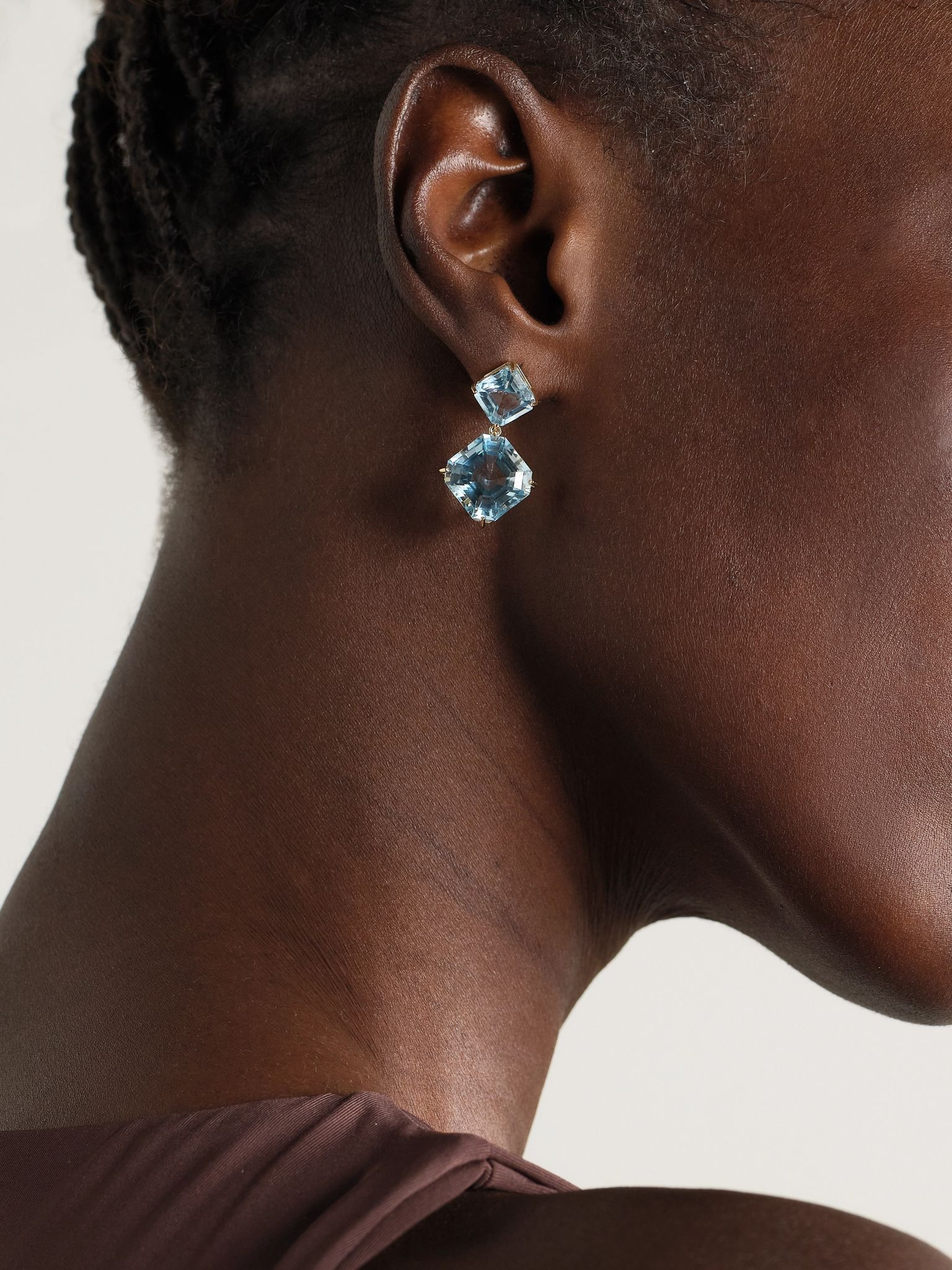 14-karat gold topaz earrings Gold - 2