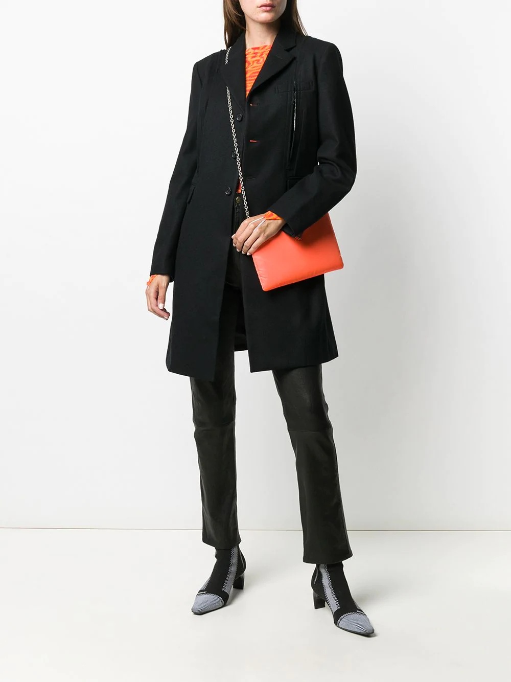 long-sleeved deconstructed coat - 2