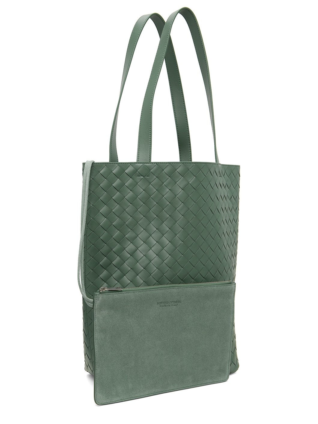 Green Small Intrecciato Tote - 2