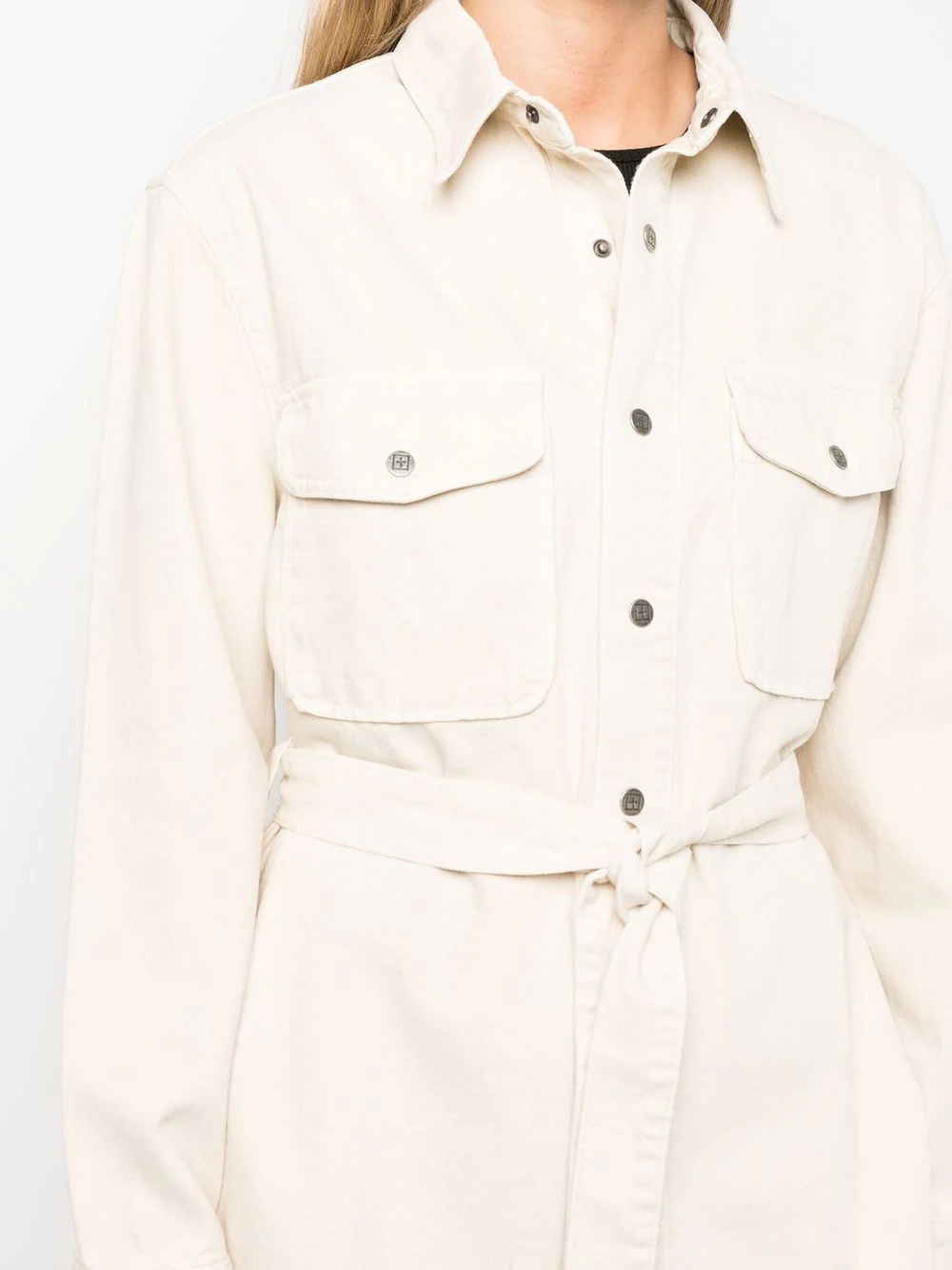 Voyager tied-waistband coat - 5
