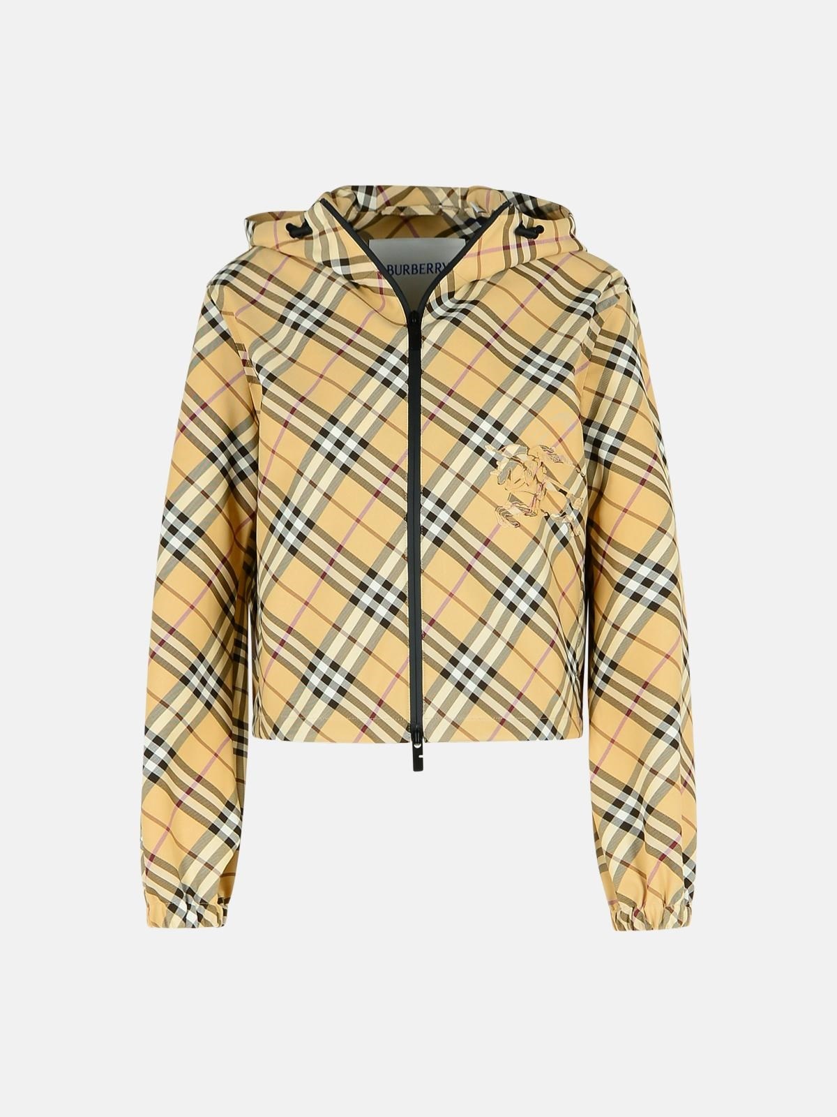 Burberry 'CHECK' BEIGE POLYAMIDE DOWN JACKET | lungolivigno
