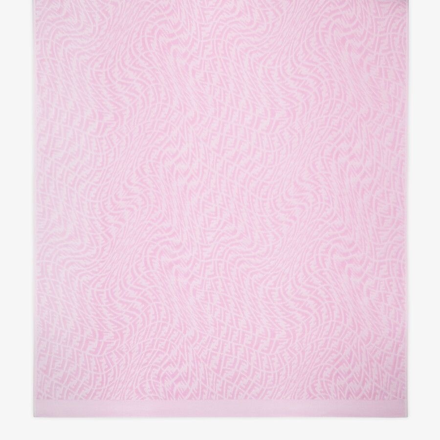 Pink fabric beach towel - 3