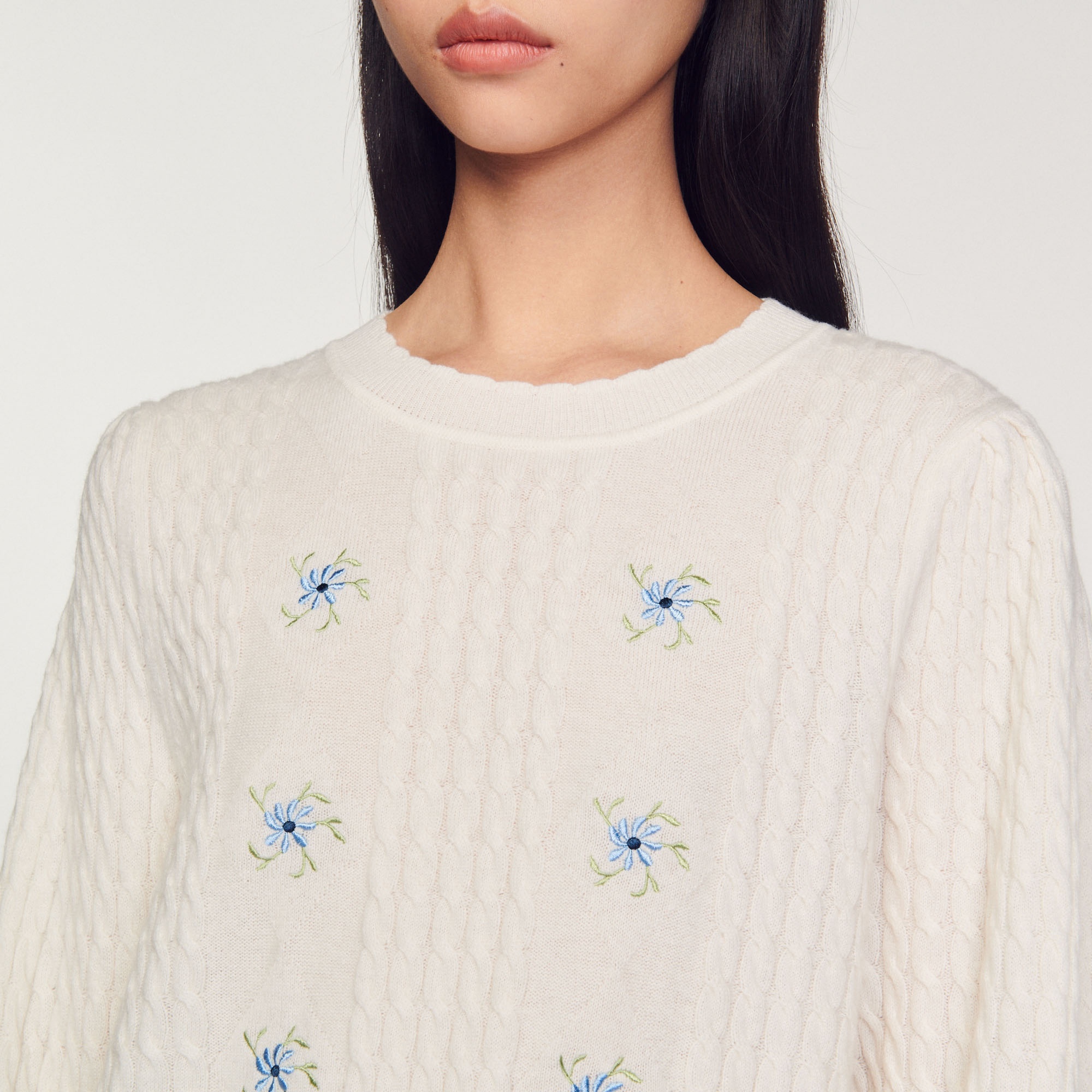 Embroidered knit sweater - 4