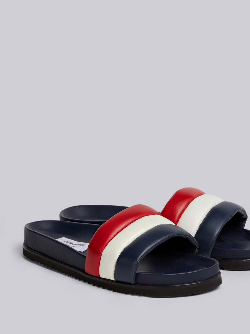 Thom Browne Quilted Satin Pool Slide outlook