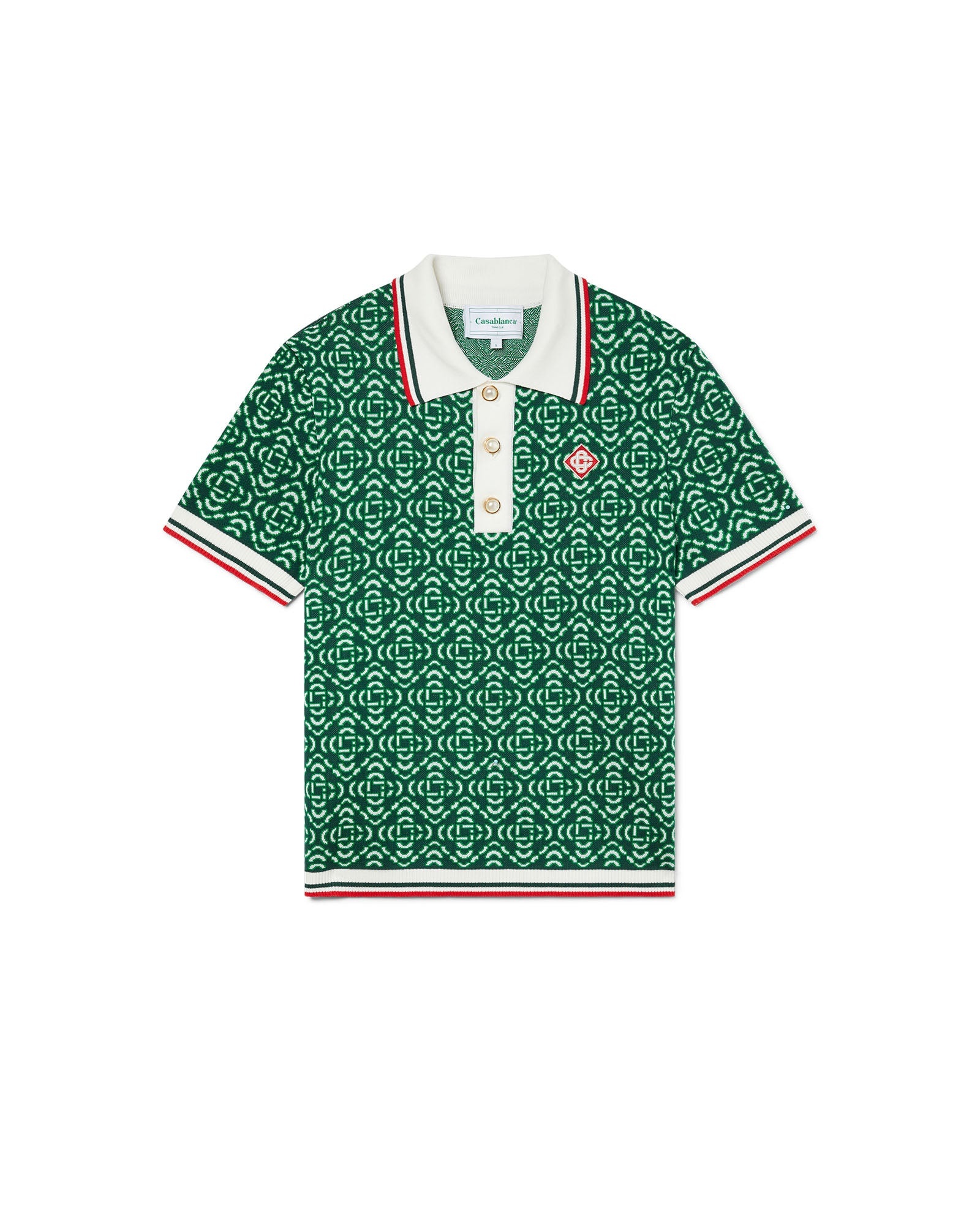 Diamond Logo Jacquard Polo Shirt - 1