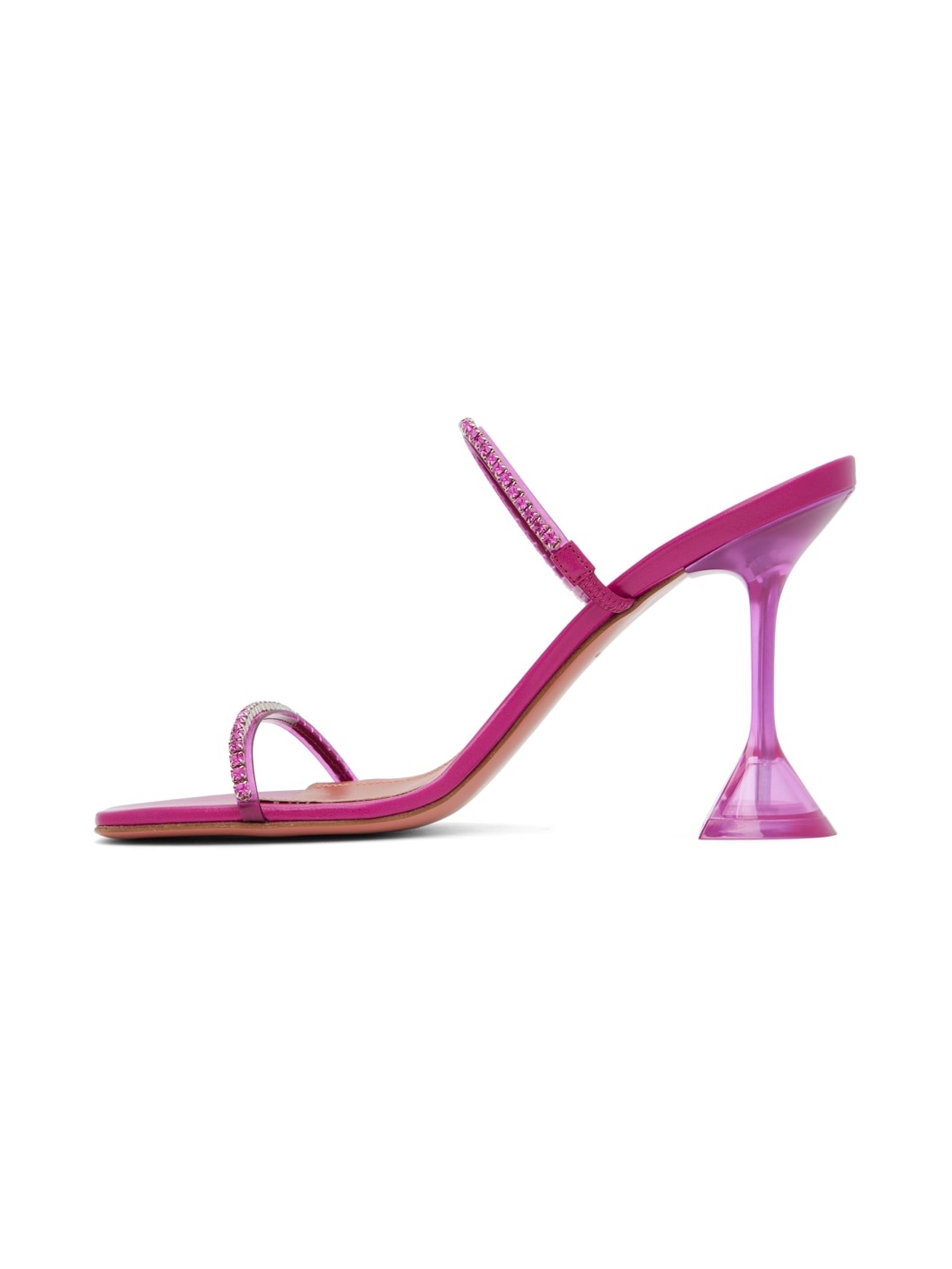 Pink Gilda Glass Heeled Sandals - 3