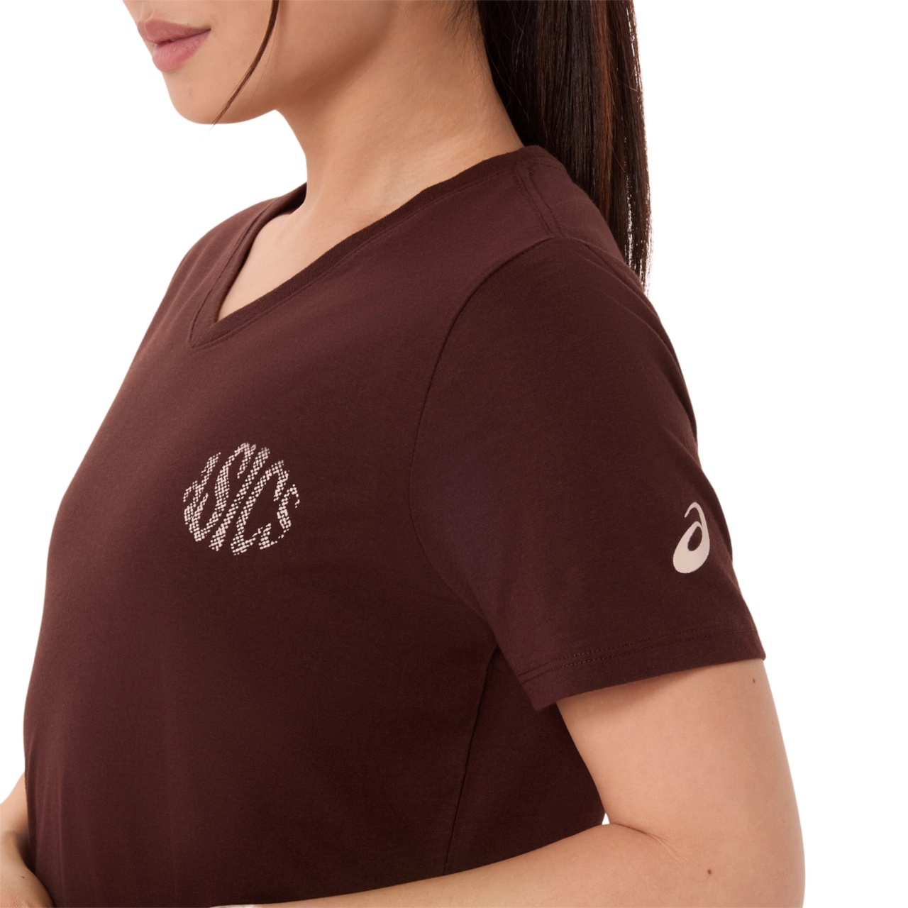 WOMEN'S ASICS NATURE V-NECK SHORT SLEEVE TEE - 5