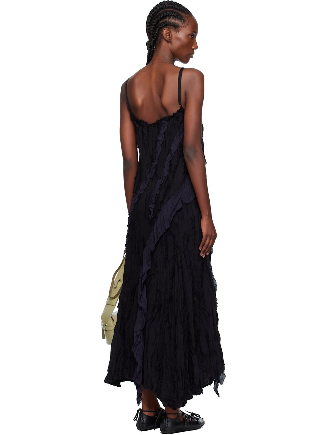 Black Ruffle Maxi Dress - 3