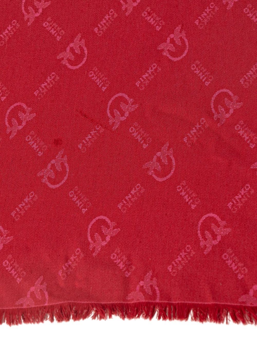 logo-jacquard scarf - 2