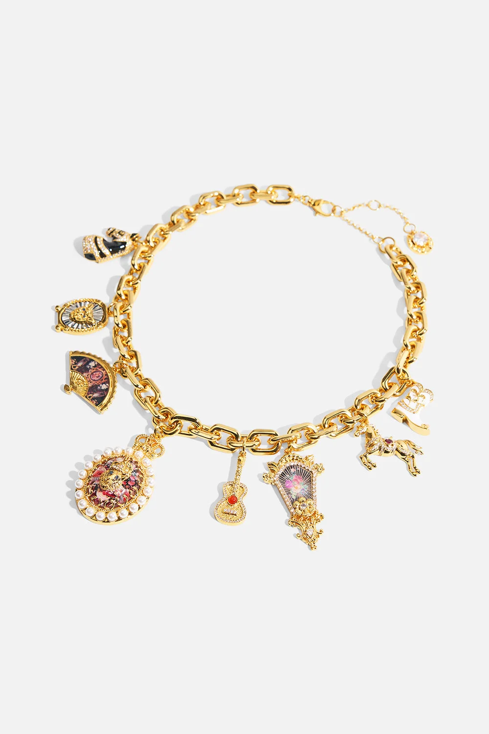MY CAMEO ROMEO CHARM NECKLACE GOLD - 1