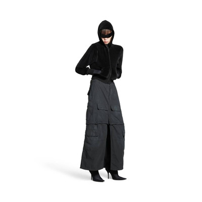 BALENCIAGA Women's Cargo Maxi Skirt in Black outlook