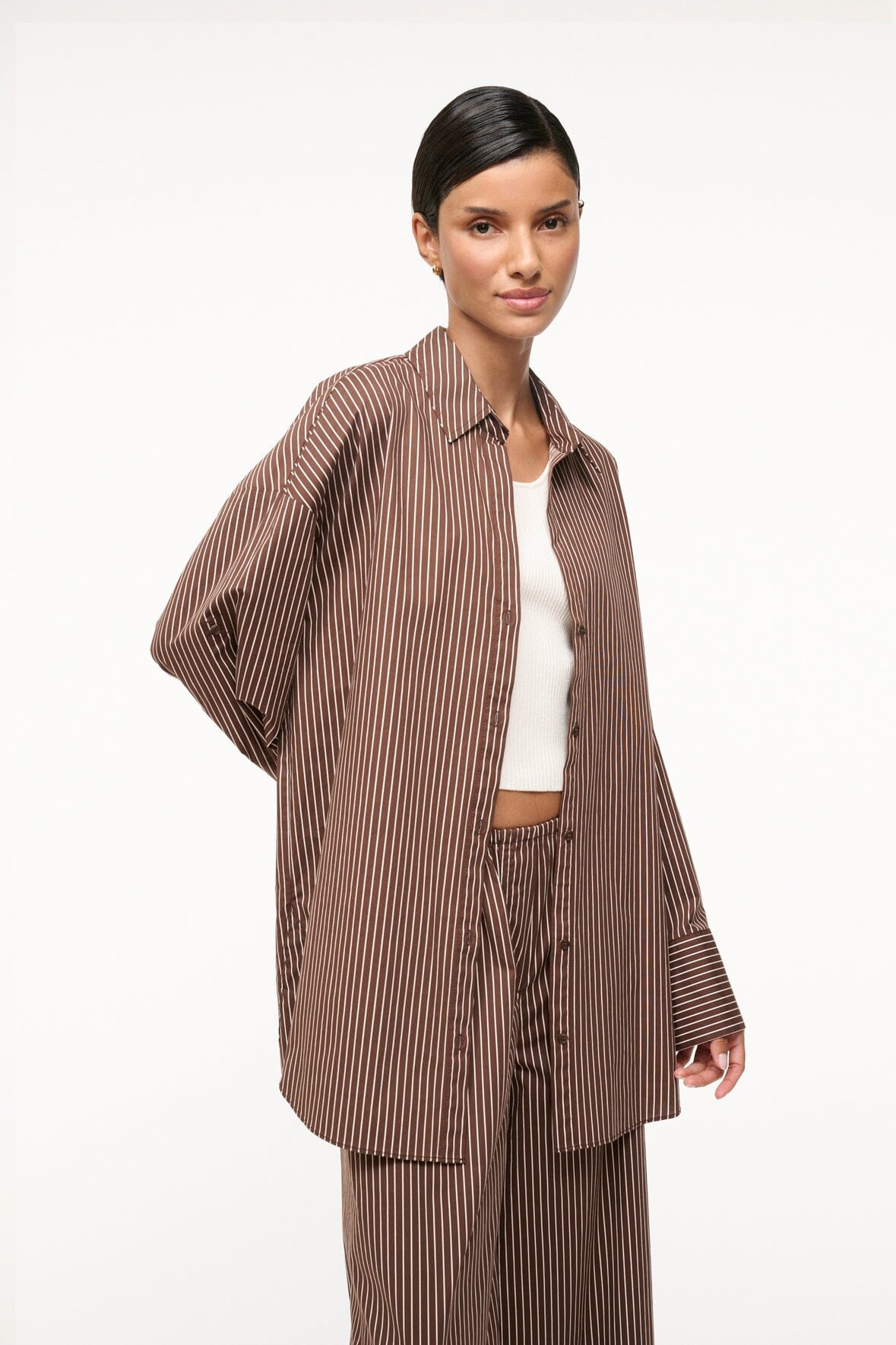 STAUD SANDBAR TOP DARK OAK MICRO STRIPE - 4