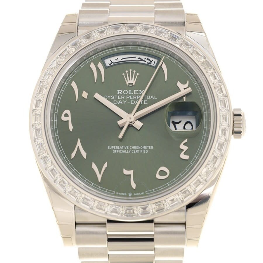 Rolex Day-Date Automatic Chronometer Diamond Green Dial Men's Watch 228396TBR-0032 - 2