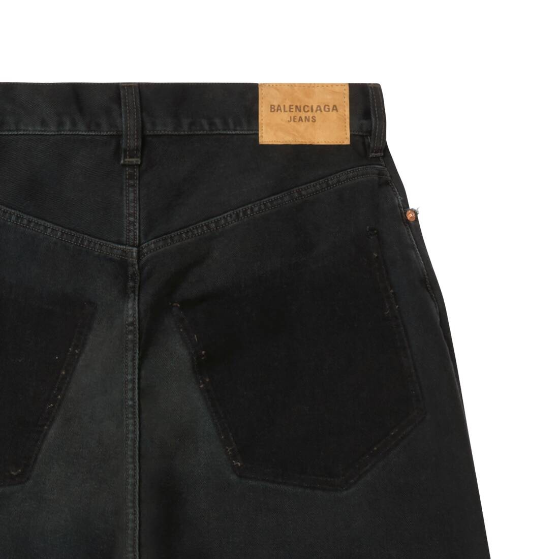 patched pockets baggy jeans - 10