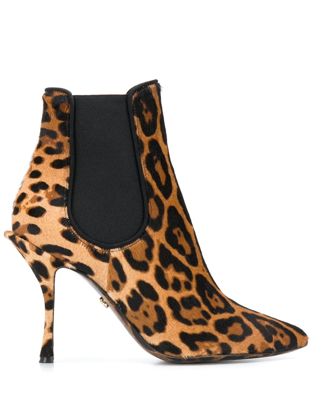 leopard print stiletto boots - 1