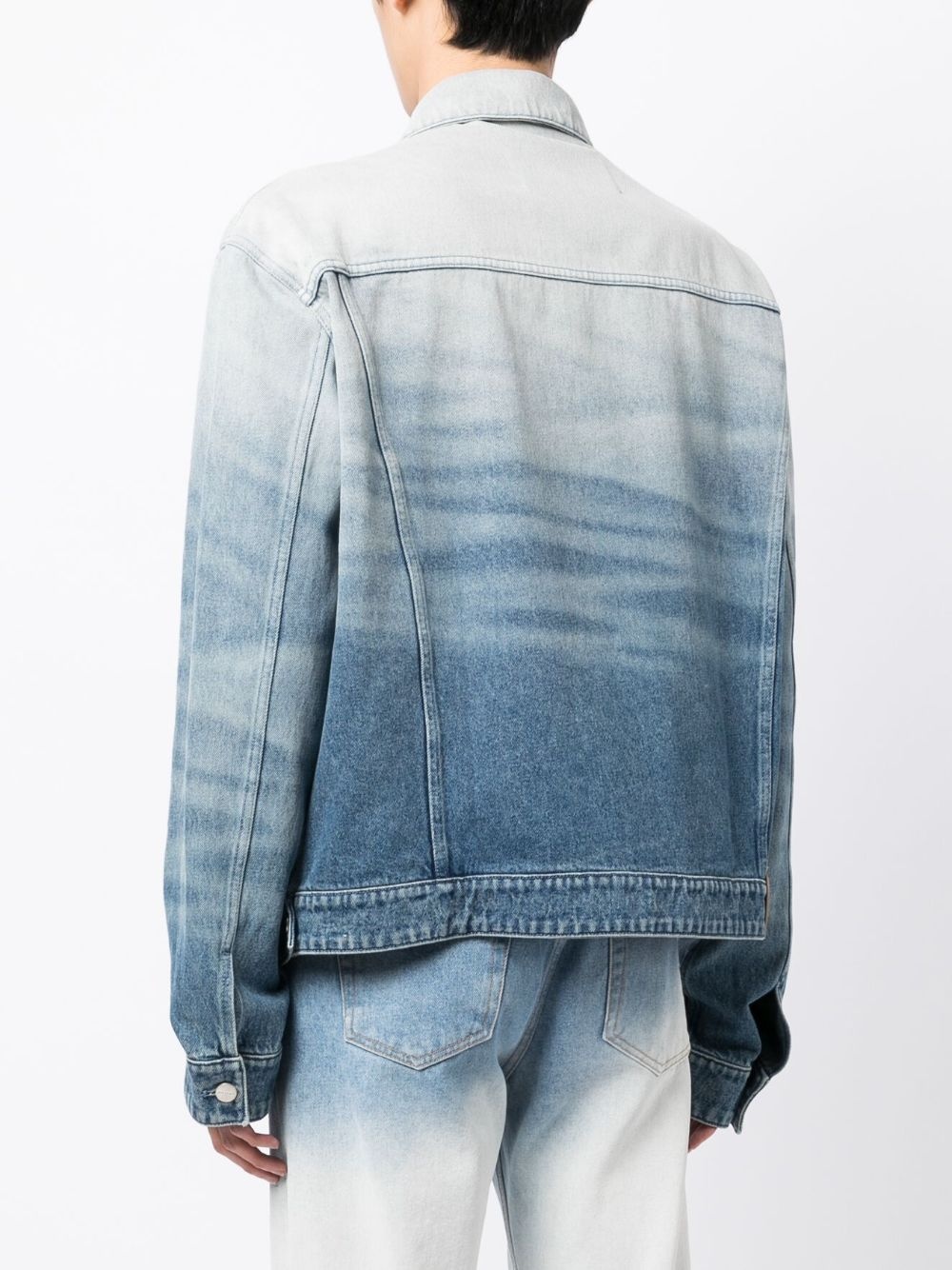 gradient-effect denim jacket - 4