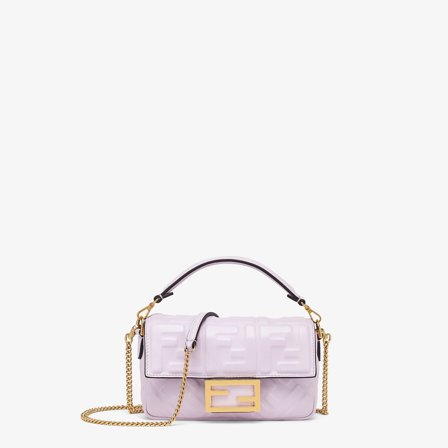 Lilac nappa leather FF Signature bag - 1