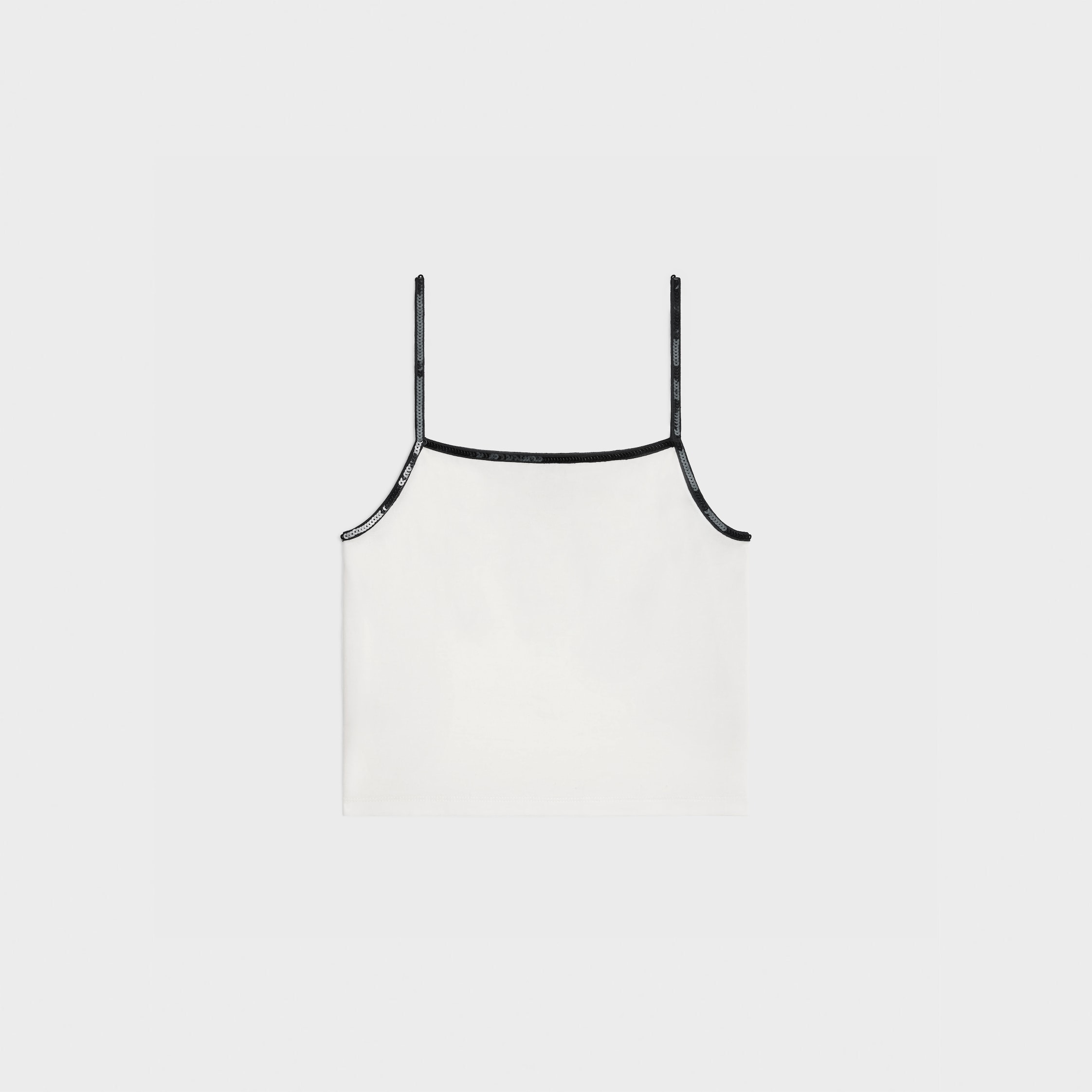 embroidered triomphe tank top in cotton jersey - 2