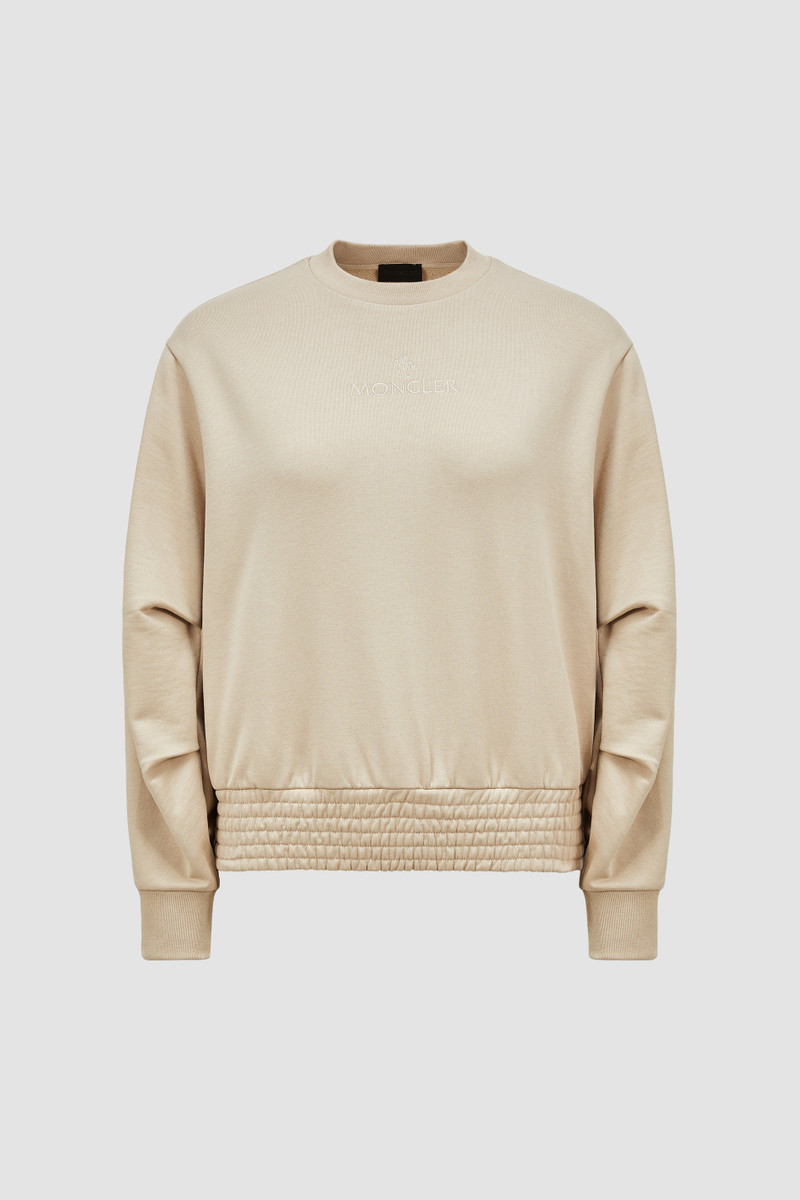 Pleated Sleeve Cotton Sweatshirt 1
