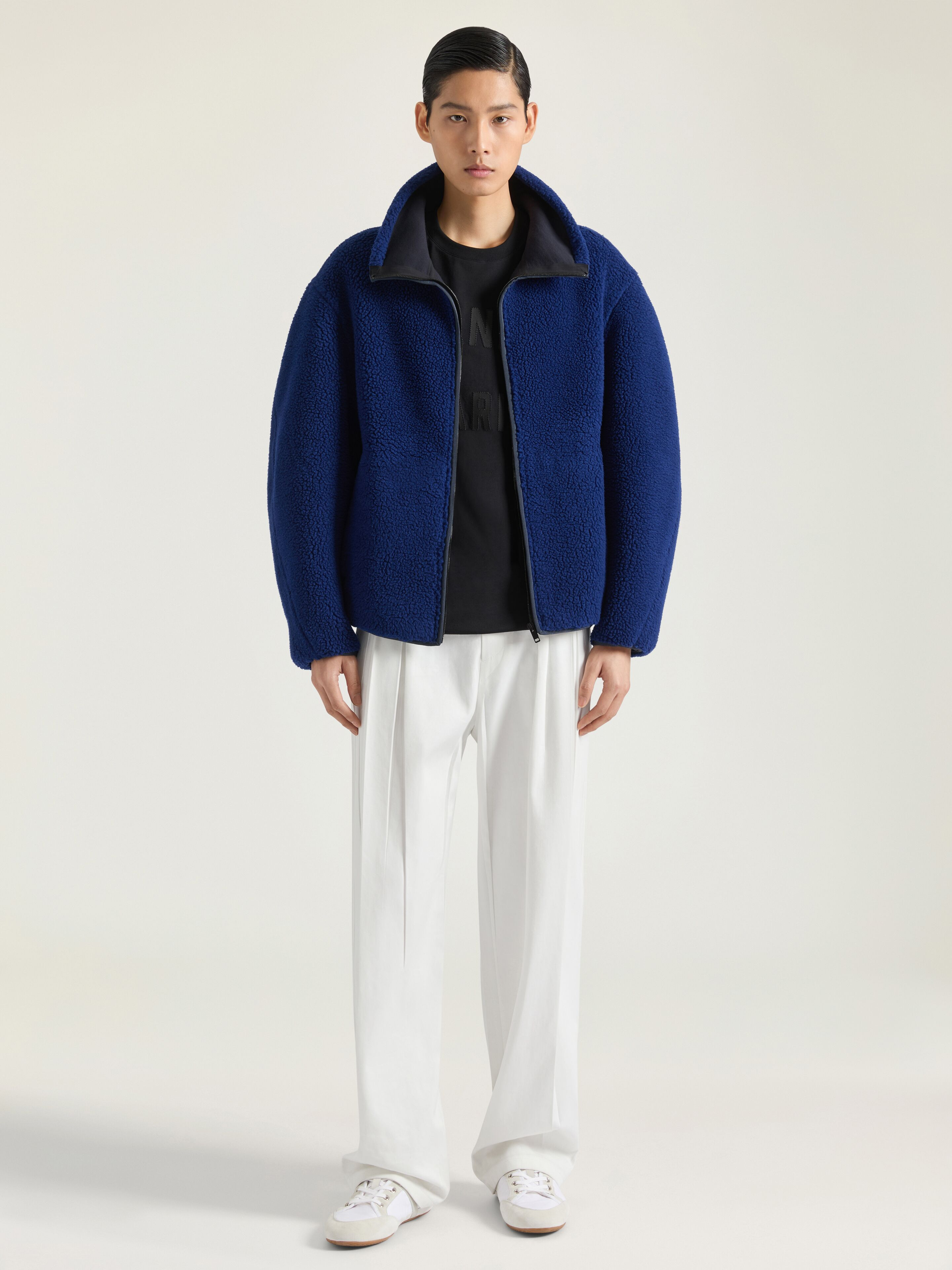 BOMBER IN WOOL FLEECE WITH GIVENCHY PARIS EMBROIDERY - 2