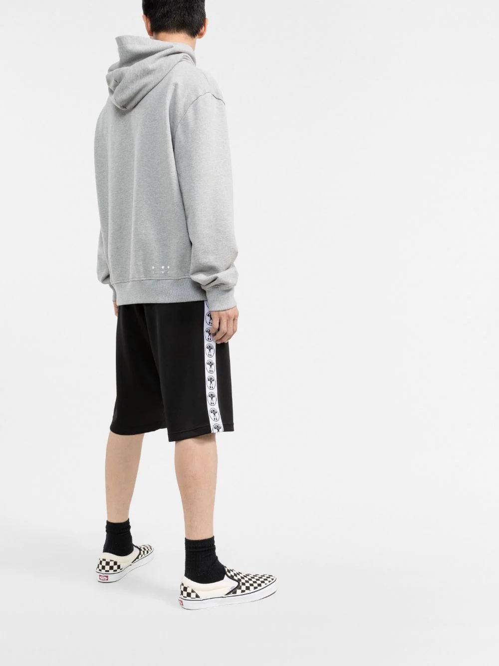 logo-print slip-on track shorts - 7
