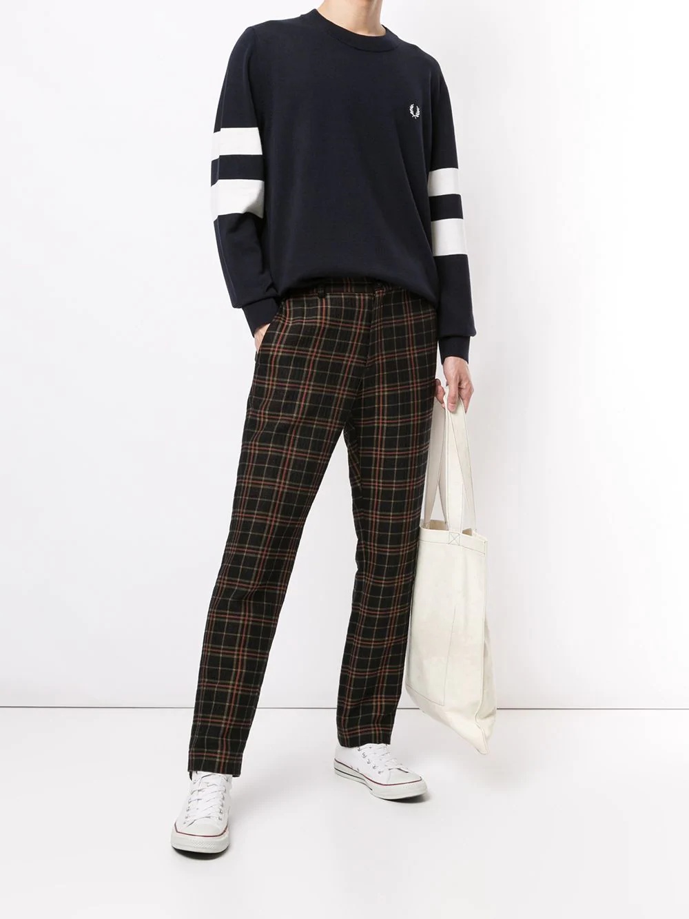 striped logo pullover - 2