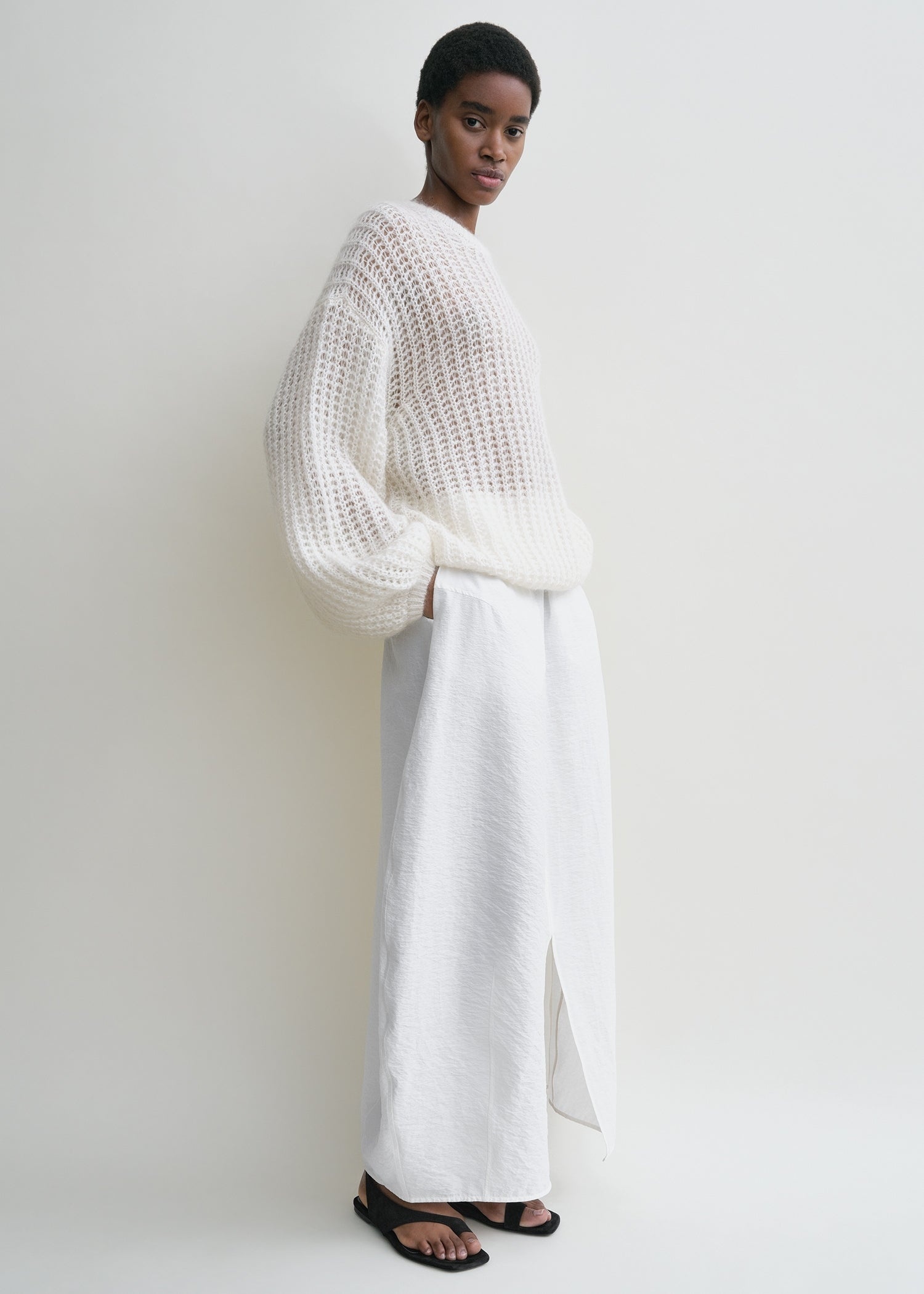 Puffed knit off-white - 3