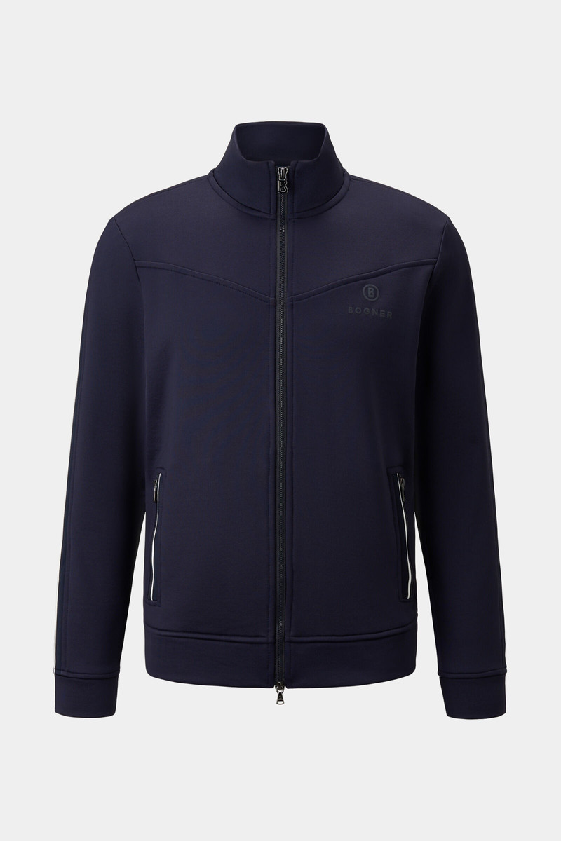 Zanto jersey jacket in Navy blue 1
