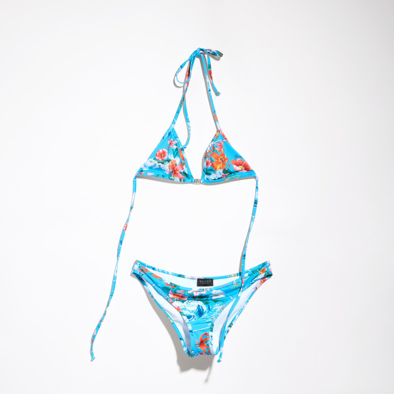 Printed stretch jersey bikini - 1