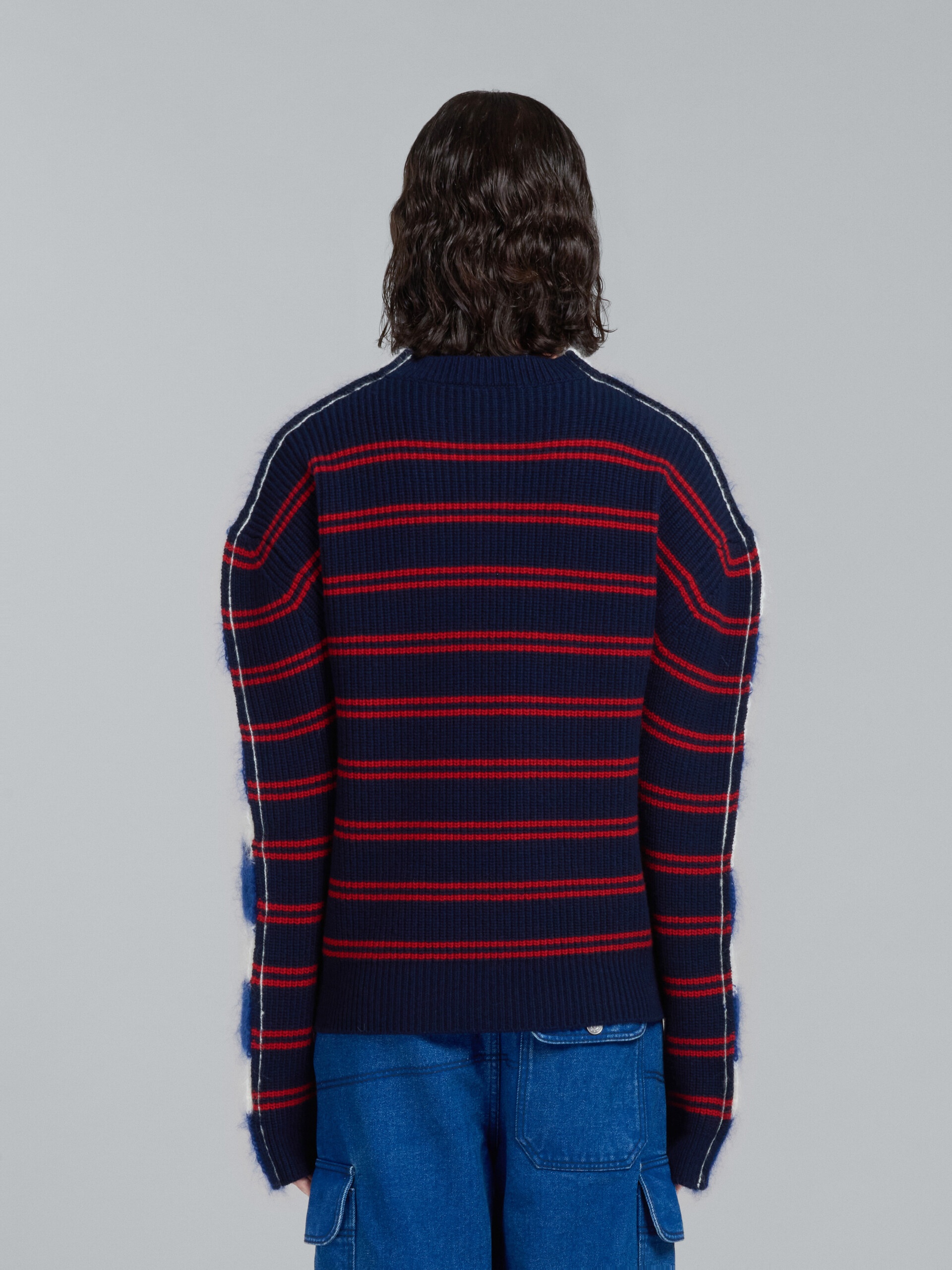 MOHAIR AND WOOL SWEATER WITH MULTICOLOUR STRIPES - 3