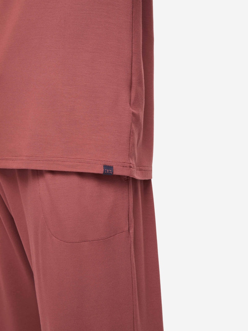 Men's T-Shirt Basel Micro Modal Stretch Brown - 7