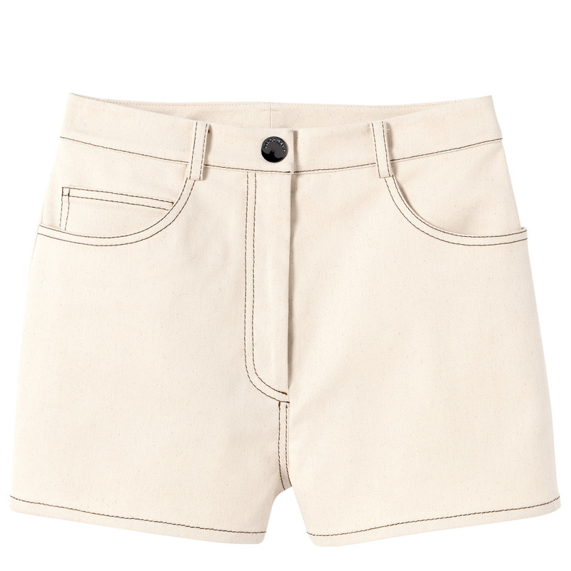 Fall-Winter 2023 Collection Shorts Ecru - Cotton 1