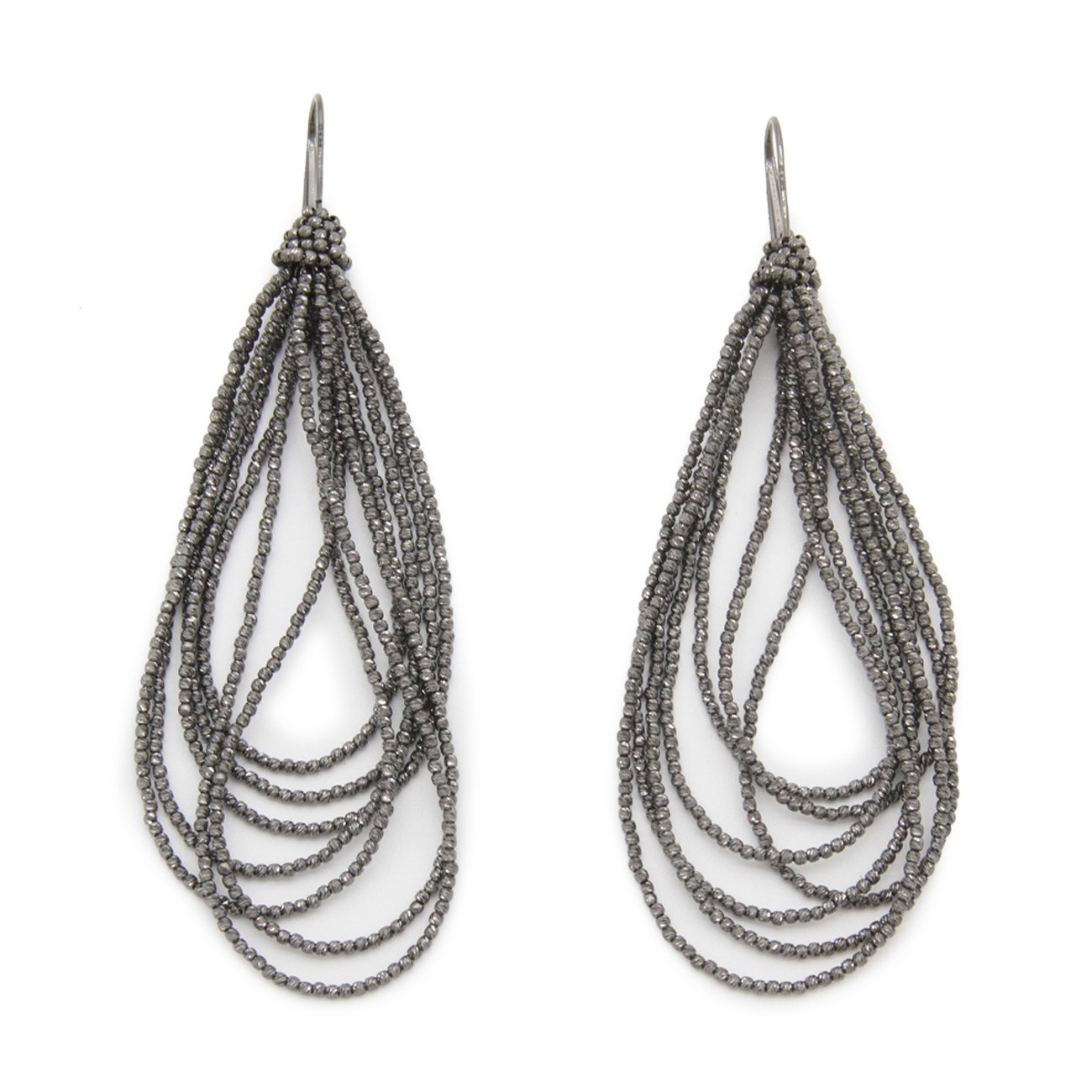 silver tone metal earrings - 2