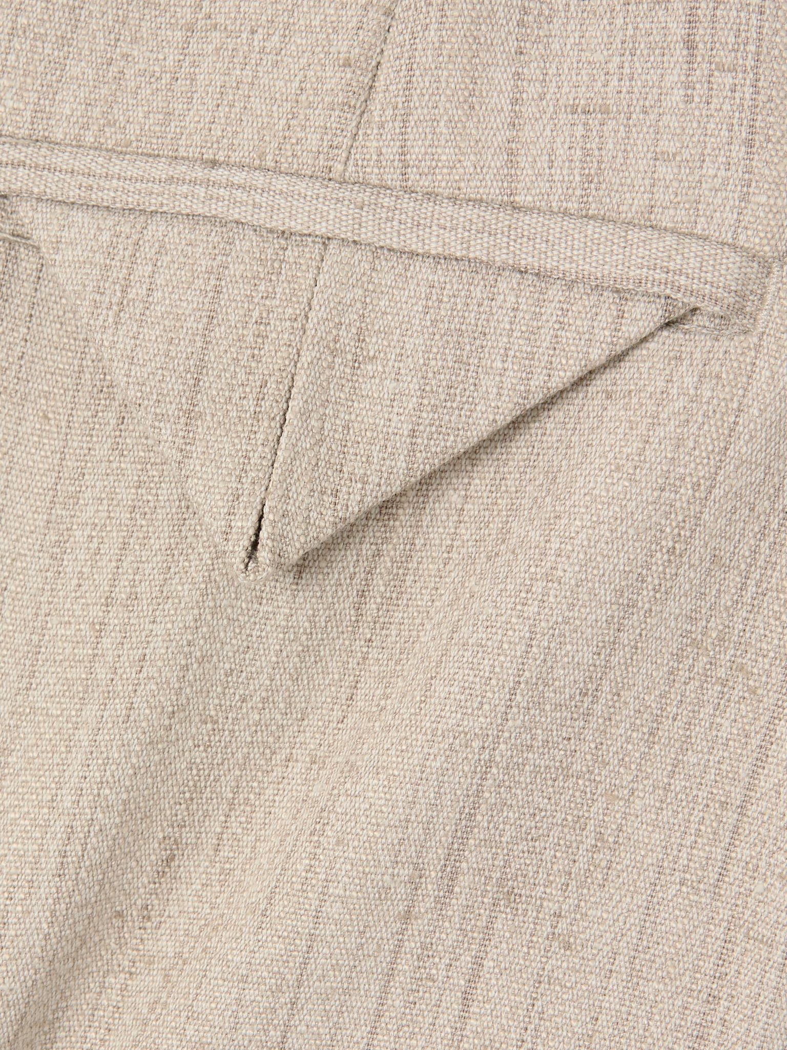 Pleated canvas tapered pants Beige - 5