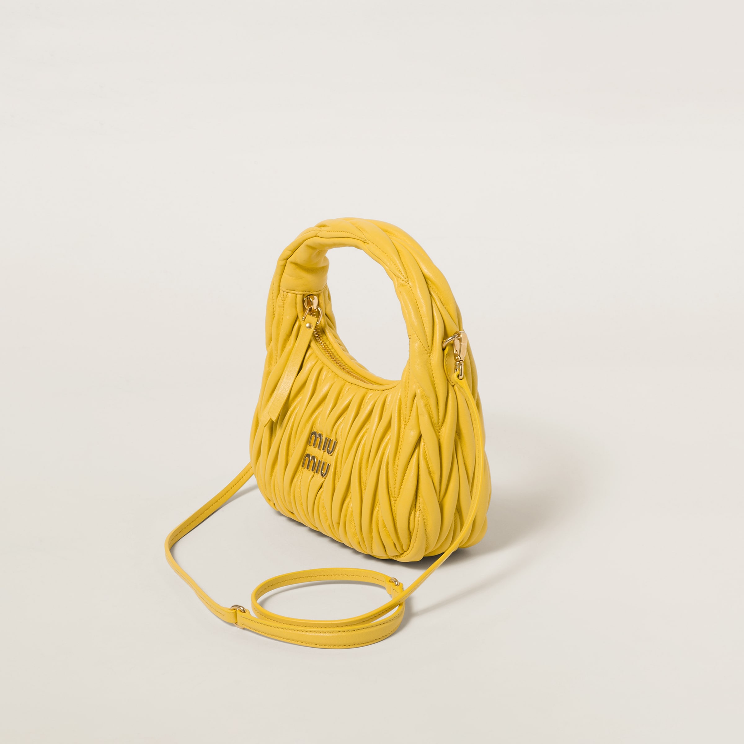 Wander matelassé nappa leather mini hobo bag - 3