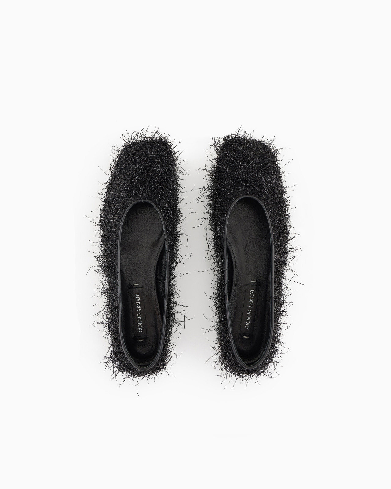 GIORGIO ARMANI X 10 CORSO COMO FAUX-FUR FABRIC BALLERINAS - 3