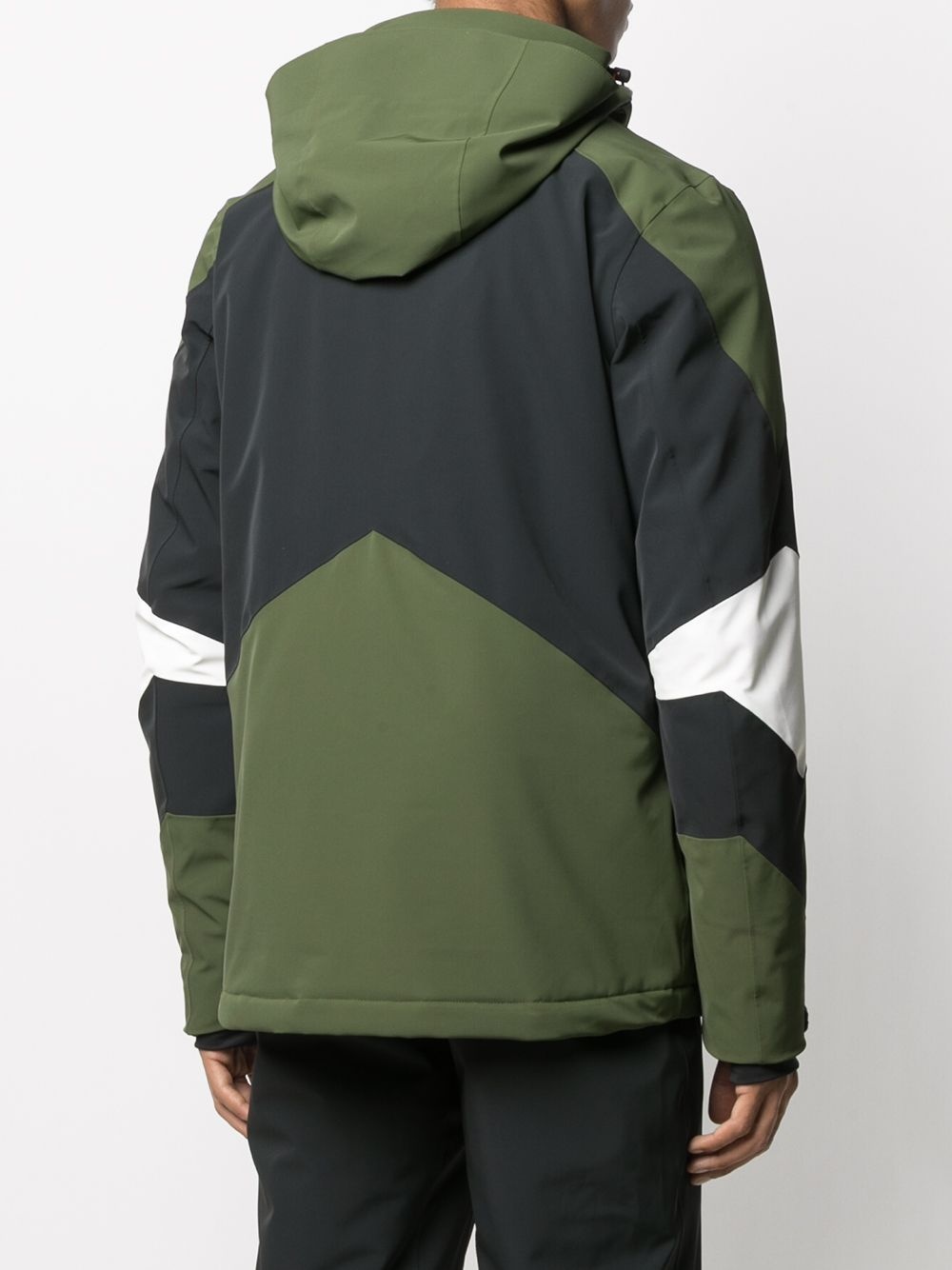 colour-block panelled hooded jacket - 4
